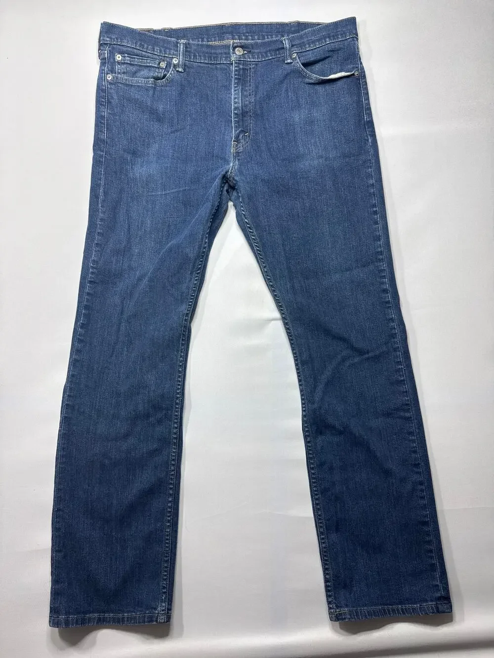 Levi's‎ 513 Men's Slim Straight Leg Stretch Blue Jeans - Size 38x32 (38x31)